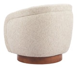 Vinta Beige Swivel Chair by Zuomod at Eve Furniture