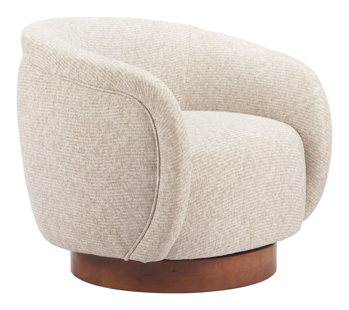 Vinta Beige Swivel Chair by Zuomod at Eve Furniture
