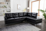 Vintage Black PU Sectional by Happy Homes at Eve Furniture