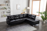 Vintage Black PU Sectional by Happy Homes at Eve Furniture