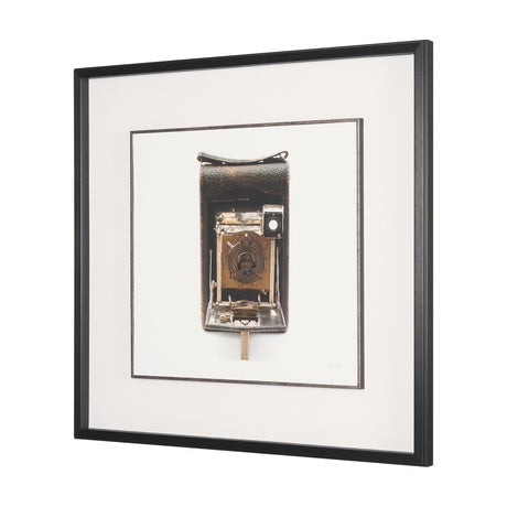 Vintage Camera by Deborah Revell Hand Embelished Framed Art Print Matted under Glass by Mercana at Eve Furniture