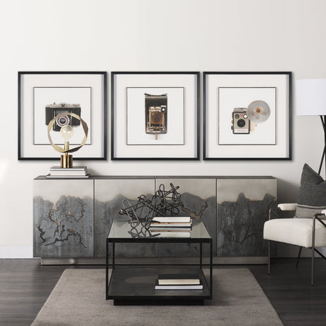 Vintage Camera by Deborah Revell Hand Embelished Framed Art Print Matted under Glass by Mercana at Eve Furniture