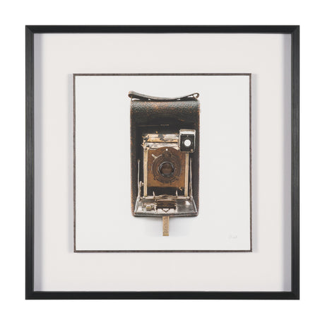 Vintage Camera by Deborah Revell Hand Embelished Framed Art Print Matted under Glass by Mercana at Eve Furniture