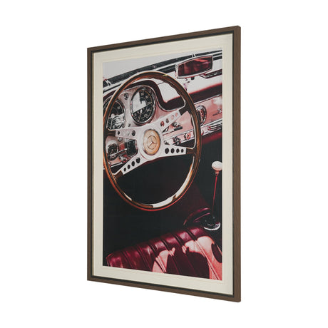 Vintage Car by Magda Izzard Textured Framed Art Print Matted under Glass by Mercana at Eve Furniture
