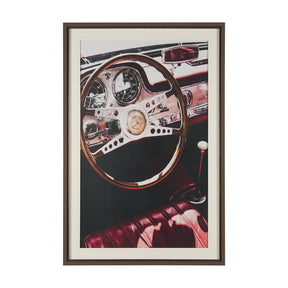 Vintage Car by Magda Izzard Textured Framed Art Print Matted under Glass by Mercana at Eve Furniture