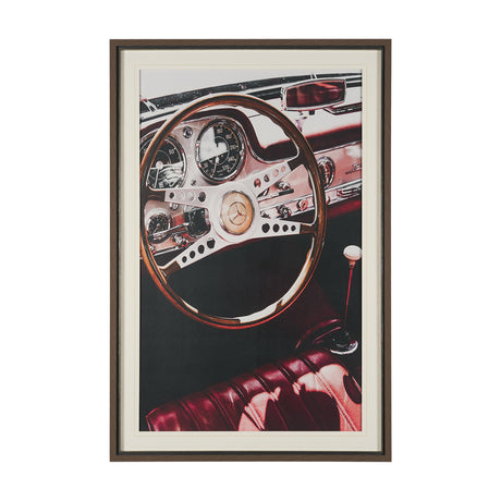 Vintage Car by Magda Izzard Textured Framed Art Print Matted under Glass by Mercana at Eve Furniture