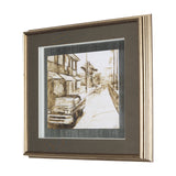 Vintage Car Picture I by Mercana Studio Hand Embellished Textured Framed Art Print Matted under Glas by Mercana at Eve Furniture
