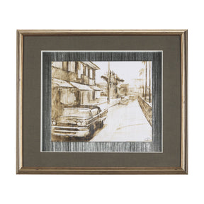 Vintage Car Picture I by Mercana Studio Hand Embellished Textured Framed Art Print Matted under Glas by Mercana at Eve Furniture