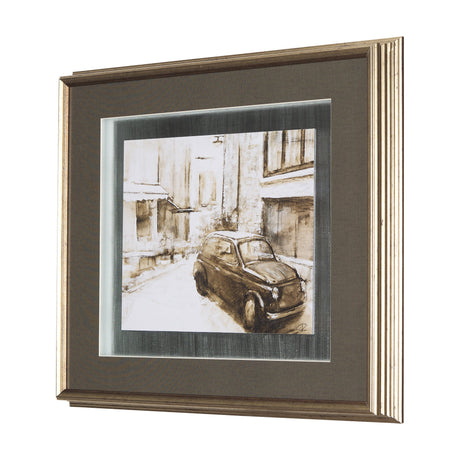 Vintage Car Picture II by Mercana Studio Hand Embellished Framed Art Print Matted under Glass by Mercana at Eve Furniture