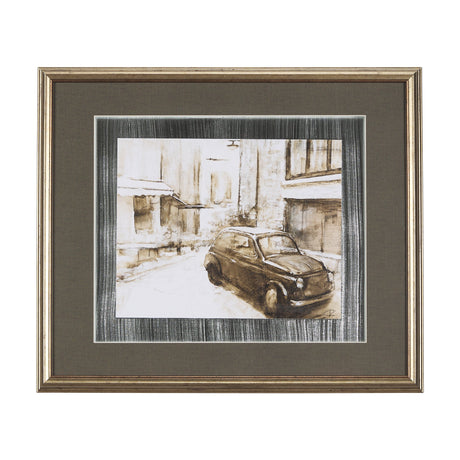 Vintage Car Picture II by Mercana Studio Hand Embellished Framed Art Print Matted under Glass by Mercana at Eve Furniture