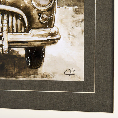 Vintage Car Picture III by Mercana Studio Hand Embellished Framed Art Print Matted under Glass by Mercana at Eve Furniture