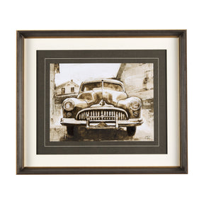 Vintage Car Picture III by Mercana Studio Hand Embellished Framed Art Print Matted under Glass by Mercana at Eve Furniture