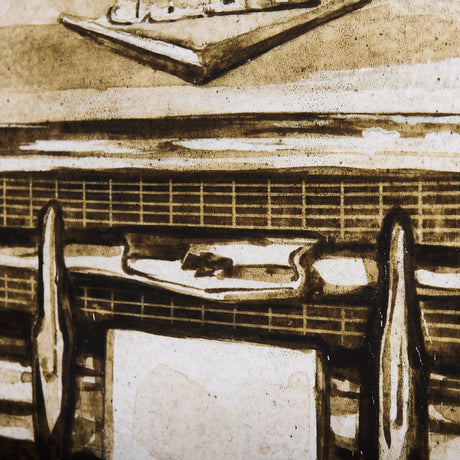Vintage Car Picture IV by Mercana Studio a Hand Embellished Textured Canvas by Mercana at Eve Furniture