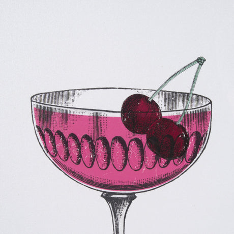 Vintage Cocktails-Cosmo by Gwen Aspell Hand Embellished Textured Framed Art Print Matted under Glass by Mercana at Eve Furniture