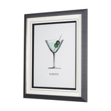 Vintage Cocktails-Martini by Gwen Aspell Hand Embellished Framed Art Print Matted under Glass by Mercana at Eve Furniture