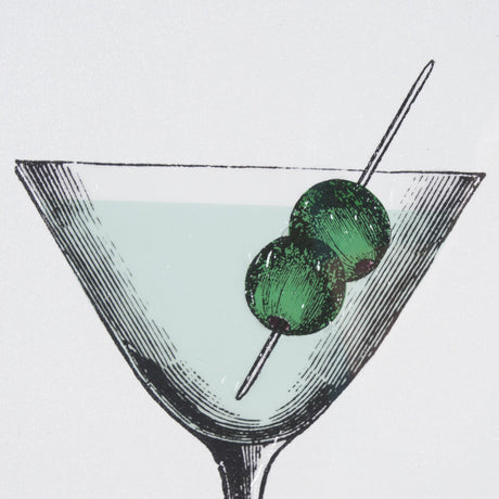 Vintage Cocktails-Martini by Gwen Aspell Hand Embellished Framed Art Print Matted under Glass by Mercana at Eve Furniture