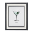 Vintage Cocktails-Martini by Gwen Aspell Hand Embellished Framed Art Print Matted under Glass by Mercana at Eve Furniture
