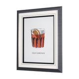Vintage Cocktails-Old Fashion by Gwen Aspell Hand Embellished Framed Art Print Matted under Glass by Mercana at Eve Furniture
