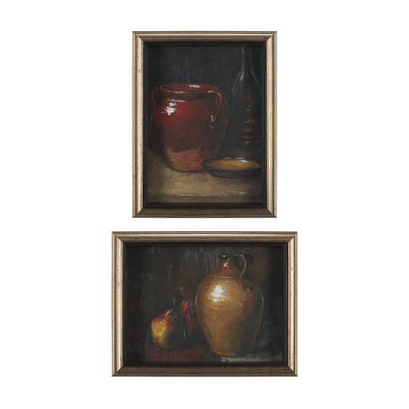 Vintage Crock (Set of 2) by Mercana Studio a Hand Embellished Framed Art Print by Mercana at Eve Furniture