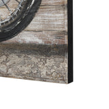 Vintage Cylinder Hand Painted on Wood Oil Painting by Mercana at Eve Furniture