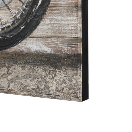 Vintage Cylinder Hand Painted on Wood Oil Painting by Mercana at Eve Furniture