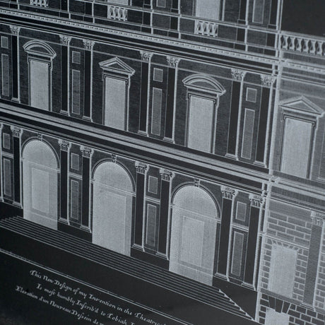Vintage Facade Blueprint I by H. Hulsburgh a Framed Art Print Matted under Glass by Mercana at Eve Furniture