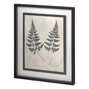 Vintage Fern Study by Mercana Studio a Hand Embellished Textured Framed Art Print Matted under Glass by Mercana at Eve Furniture