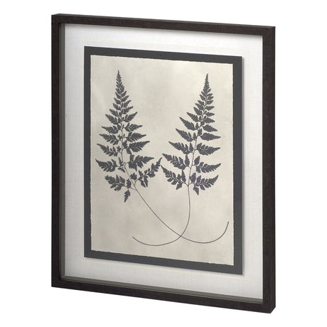 Vintage Fern Study by Mercana Studio a Hand Embellished Textured Framed Art Print Matted under Glass by Mercana at Eve Furniture