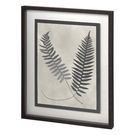 Vintage Fern Study by Mercana Studio a Hand Embellished Textured Framed Art Print Matted under Glass by Mercana at Eve Furniture