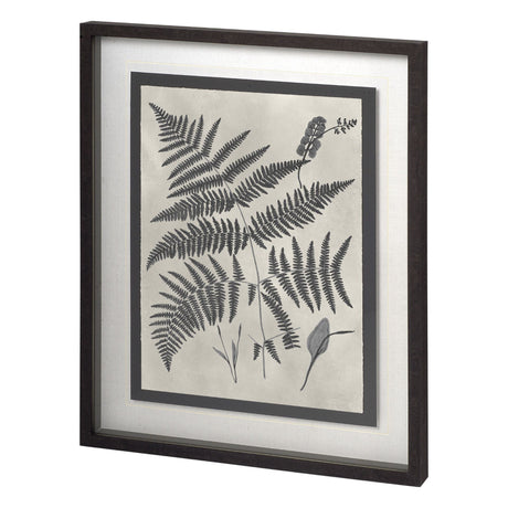 Vintage Fern Study by Mercana Studio a Hand Embellished Textured Framed Art Print Matted under Glass by Mercana at Eve Furniture