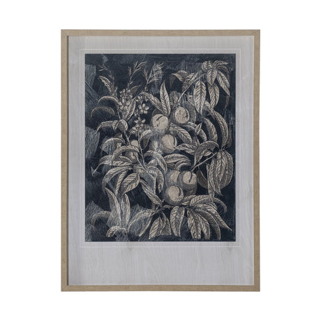 Vintage Fruit & Floral II by Megan Meagher Hand Embellished Framed Art Print Matted under Glass by Mercana at Eve Furniture