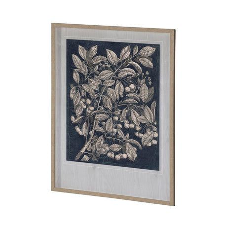 Vintage Fruit & Floral III by Megan Meagher Hand Embellished Framed Art Print Matted under Glass by Mercana at Eve Furniture