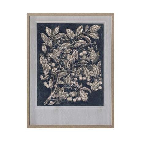 Vintage Fruit & Floral III by Megan Meagher Hand Embellished Framed Art Print Matted under Glass by Mercana at Eve Furniture
