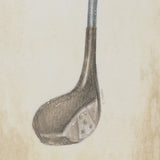 Vintage Golf Club I by Mercana Studio Hand-Embellished Textured Framed Artwork Matted under Glass by Mercana at Eve Furniture