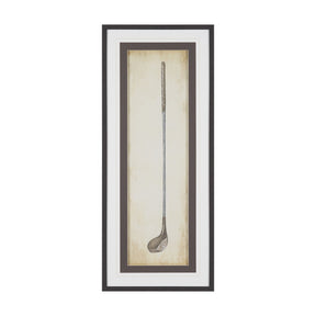 Vintage Golf Club I by Mercana Studio Hand-Embellished Textured Framed Artwork Matted under Glass by Mercana at Eve Furniture