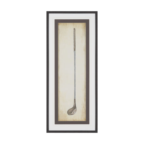 Vintage Golf Club I by Mercana Studio Hand-Embellished Textured Framed Artwork Matted under Glass by Mercana at Eve Furniture