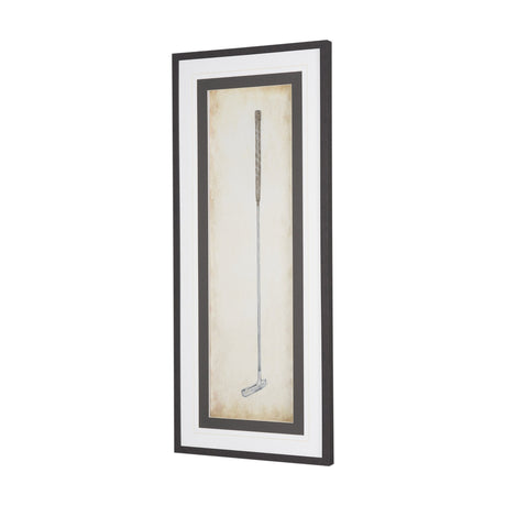 Vintage Golf Club II by Mercana Studio Hand-Embellished Textured Framed Artwork Matted under Glass by Mercana at Eve Furniture