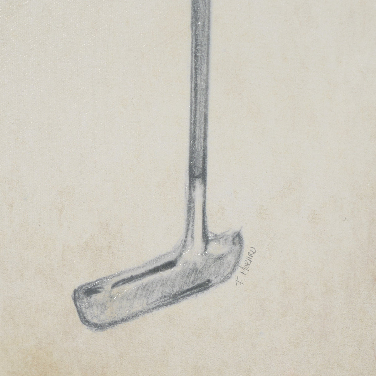 Vintage Golf Club II by Mercana Studio Hand-Embellished Textured Framed Artwork Matted under Glass by Mercana at Eve Furniture
