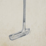 Vintage Golf Club II by Mercana Studio Hand-Embellished Textured Framed Artwork Matted under Glass by Mercana at Eve Furniture