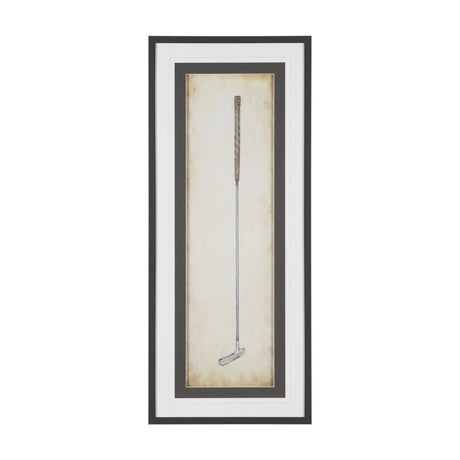 Vintage Golf Club II by Mercana Studio Hand-Embellished Textured Framed Artwork Matted under Glass by Mercana at Eve Furniture