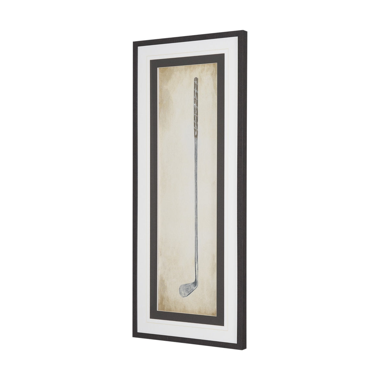 Vintage Golf Club III by Mercana Studio Hand-Embellished Textured Framed Artwork Matted under Glass by Mercana at Eve Furniture