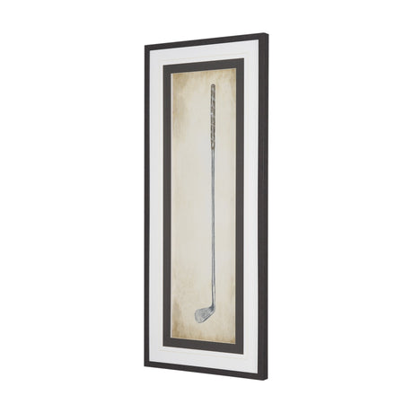 Vintage Golf Club III by Mercana Studio Hand-Embellished Textured Framed Artwork Matted under Glass by Mercana at Eve Furniture