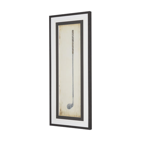 Vintage Golf Club IV by Mercana Studio Hand-Embellished Textured Framed Artwork Matted under Glass by Mercana at Eve Furniture