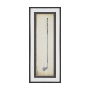 Vintage Golf Club IV by Mercana Studio Hand-Embellished Textured Framed Artwork Matted under Glass by Mercana at Eve Furniture