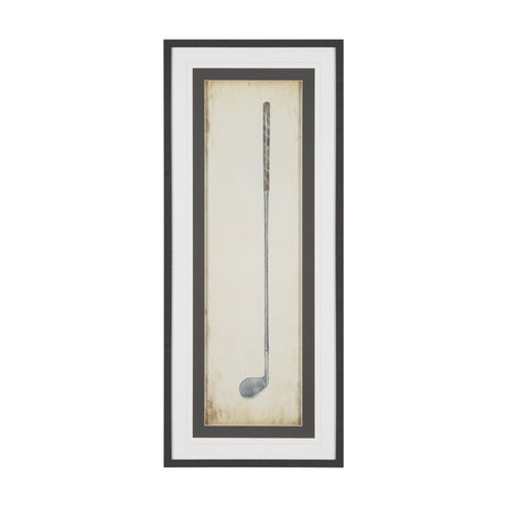Vintage Golf Club IV by Mercana Studio Hand-Embellished Textured Framed Artwork Matted under Glass by Mercana at Eve Furniture
