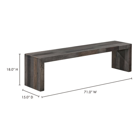 Vintage Grey Large Bench by MOES at Eve Furniture