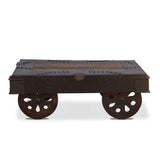 Vintage Industrial 48" Wheeled Coffee Table by Home Trends & Design at Eve Furniture