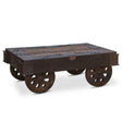 Vintage Industrial 48" Wheeled Coffee Table by Home Trends & Design at Eve Furniture
