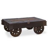 Vintage Industrial 48" Wheeled Coffee Table by Home Trends & Design at Eve Furniture