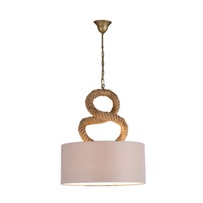 Vintage Light 26" Rope Pendant with Shade by Home Trends & Design at Eve Furniture
